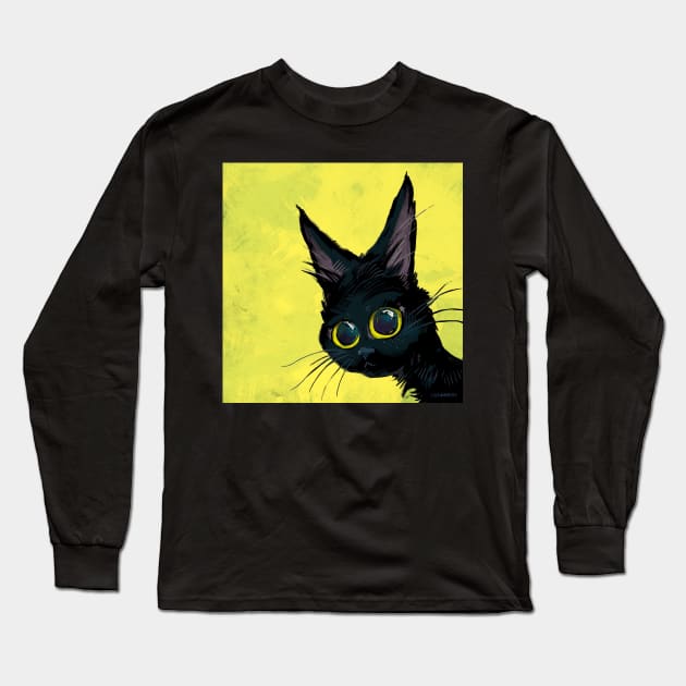 The Looker by Catwheezie Long Sleeve T-Shirt by Catwheezie